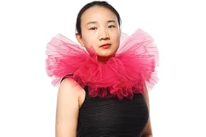 BLESSUME Viktorianische Rüsche Kragen Renaissance Mesh Clown Kragen Geschichtet Halskrause für Halloween, Karneval