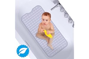 Tappetino Antiscivolo doccia, DoDuo Tappetino da Bagno 100 x 40cm Antibatterico Resistente Alla Muffa Tappeto Doccia Antiscivolo per Vasca da Bagno Doccia Cucina (Trasparente)