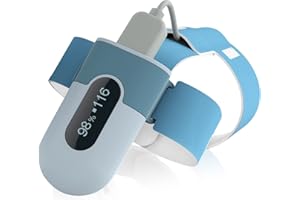 WELLUE Oxímetro bebés, monitor de oxígeno para niños, oxímetro de pulso digital pediátrico con APP e informe de PC en PDF y CSV para saturación de oxígeno (SpO2), frecuencia cardíaca y movimientos del sueño