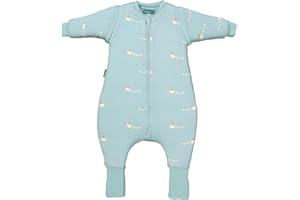 MOLIS & CO molis&co - Gigoteuse pour Bébé avec Pieds, Manches Amovibles et Chaussettes - Gigoteuse Tog 2.5 - Turbulette Hiver pour Bébé, Fille Garçon - 100% Coton (certifiée Oeko-TEX) - Duck Family (3 Ans)