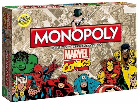 Preisvergleich Produktbild Winning Moves WIN44338 - Monopoly: Marvel Comic Retro Spiel - Deutsch