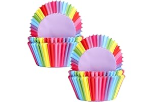 LYRAMIS 200 Pièces Caissette Muffins Papier,Moule Cupcake Muffin à Caissettes a Baking en Cuisson Cupcakes Cups de Moules Fond Paper Sulfurisé Haut,pour Aid Barquette Gateaux Mini Ateau Jetable Pâtisserie