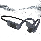 IFECCO Waterproof Swimming Headphones, IP68 Water Resistant | Bone Driving Swimming Headphones, with 32G MP3, Helmets for Swi