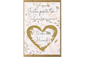 CL&MH Carte à gratter annonçant Une Grossesse Originale, Vous Allez être Grand-mère, Grand-père, Tante, Oncle, Grande sœur, Grand frère etc…