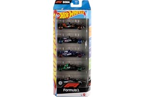 Hot Wheels leksaksbilar Formula 1 5-pack | Set med 5 diecastfordon i skala 1:64 med F1®-teamdekor, samlarbilar, JGF58