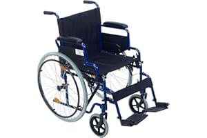 Faltbarer Rollstuhl/Ativrollstuhl Teqler, Sitzbreite: 46 cm, Armlehnen und Fußstützen einklappbar