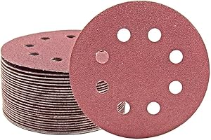 MioTools Fox Klett-Schleifscheiben, 115 mm, 8-Loch, f. Exzenterschleifer, Normalkorund (50 Stk.) K60