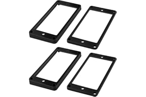 Be In Your Mind 4pcs Humbucker Cadre de Ramassage Humbucker Ramassage Anneaux de Montage Ensemble Ramassage Cadre Droit Accessoires pour Guitare Électrique en Plastique, Noir
