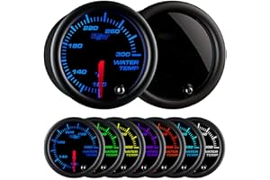 GlowShift Tinted 7 Color Water Temperature Gauge by GlowShift