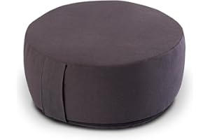 Amago home Yogakissen Bodenkissen rund H 14xø31 cm mit Buchweizenschalen Meditationskissen Sportkissen