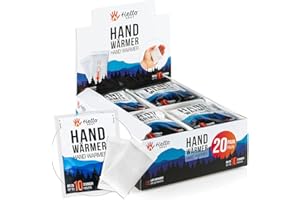 HELLO HEAT - Chauffe-mains, 10, 20 ou 40 paires I Coussinets chauffants pour 8 heures de chaleur I Chauffe-poche à activation instantanée I Heatpad – pour sac de veste, poche de pantalon et chauffe-gants
