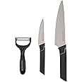 Royalford 3pcs Kitchen Tools Set RF12004-8" Chef Knife with 3.5" Paring knife and Y Peeler Kitchen Set