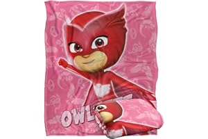 LOGOVISION PJ Masks Kids Blanket, 152 x 127 cm Owlette Character Silky Touch Super Soft Throw Blanket