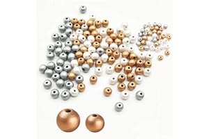 Anyasen perline di legno 900 pezzi Perline Legno Perle Legno per Bigiotteria Perline in Legno Naturale Perline in Legno rotonde con foro per Artigianato Collane Braccialetti l’Artigianato 8mm 10mm