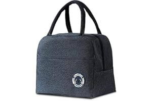 Tediline Lunch Bag Plain Dark Blue Reusable Insulated, Waterproof Bag for Kids or Adults, Perfect for Lunch Boxes, Tiffin Boxes, Picnics, Work, or School