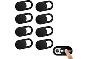 YHQZ 8 Pcs Laptop Camera Cover Slide,Ultra Thin Design Web Camera Cover Slide,Webcam Cover Slide,Webcam Cover Slider,Camera Blocker Slider for Laptop,Desktop,PC,Tablet,Smartphone(Black)