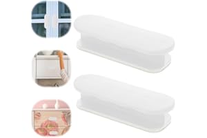 Aeaocvo Lot de 2 poignées de porte de balcon autocollantes - En plastique - Sans perçage - Pour fenêtre, porte en verre, tiroir - Blanc