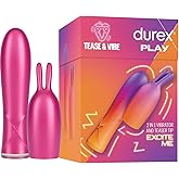 Durex 2si 1 Arada Titreşimli Vibrat&ouml;r Ve Uyarıcı Başlık, Usb Şarjlı, 7 Farklı Titreşim Modu