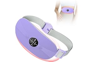 HZD Poduszka menstruacyjna, podgrzewana poduszka do masażu brzucha, 3 poziomy temperatury, 3 tryby masażu łagodzące bóle menstruacyjne brzucha (fioletowa)