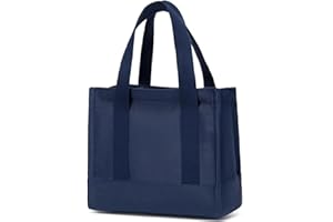 MEEGIRL Lightweight Women's Nylon Tote Bags Waterproof Handbags Casual Shoulder Bags for Everyday Holiday Travel Work with two Straps (S-Blue)