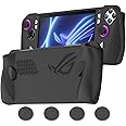 eWINNER Silicone Protective Case Compatible with ASUS Rog Ally Gaming Handheld Case/Gaming Console Silicone Case Anti-Slip Shockproof Cover w/Non-Slip Thumb Grips (Black)