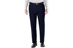 L S U Pantalon pour garçon/homme, coupe robuste, coupe généreuse, pour école/bureau, demi-élastique, grande taille, jambes longues et courtes, XS/6XL