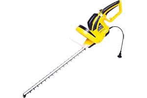 kukumax KM-HT51 Tagliasiepi Elettrico, 620 W,3.0Kg, Giallo, 55 cm,Impugnatura Regolabile
