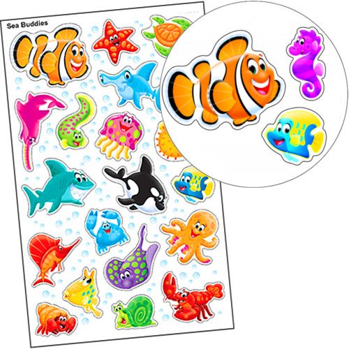 German Trendseller® - 40 x Sticker Seetiere ┃ - 40 kleine Seetiere im Korallenriff - ┃ Kindergeburtstag ┃ Sticker im Set für Kinder