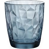 Bormioli Rocco - Glass, Blue, 390 ml, 1 Count (Pack of 1) | Blue, Glass, Embossed Finish