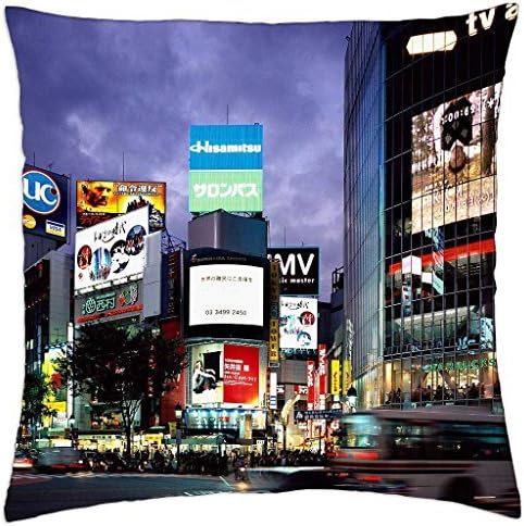 Shibuya - Throw Pillow Cover Case (16" x 16")