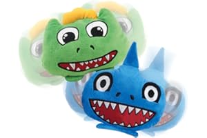 MYBO TV - Juguete Interactivo para Perros Chuckle CHUM-El Juguete para Mascotas Interactivo y Divertido Que capta la atención y el interés de Todos los Perros Modelo Aleatorio Dinosaurio o tiburón