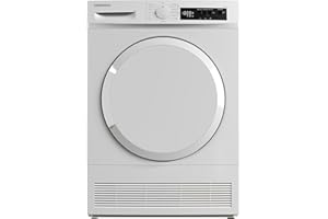 Daewoo T8CT1W0DE Kondenstrockner Frontlader, G, 8 kg, 15 Programme mit 12 Min.-Kurzprogramm, Startzeitvorwahl, LED-Trommelbeleuchtung, Weiß