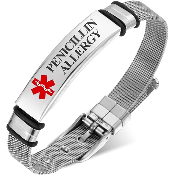 Bracciale ID avviso medico Bracciale regolabile inciso al laser per uomini e donne Pronto soccorso di emergenza acquista in modo economico - spedizione gratuita, recensioni reali con foto