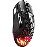 SteelSeries Aerox 5 Wireless Perforated RGB Gaming Mouse - Ultra-Light and Waterproof Design - 9 Buttons - Bluetooth/2.4GHz -
