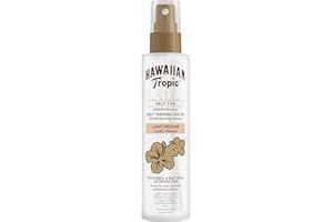 HAWAIIAN Tropic, Autobronceador en agua, Facial y corporal, Fácil aplicación, Tono medio, 190 ml
