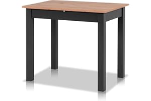 ‎SMART smart Esstisch 90x60 cm Asteiche, Küchentisch ausziehbar bis 130 cm, Esszimmertisch aus Holzwerkstoff inkl. erweiterbare Auszugsplatte, moderner Tisch für bis zu 6 Personen
