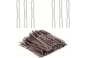 IMAXWAVE Horquillas de pelo en U, Pasadores de pelo en U, Ganchos para el cabello en U, Clips para el cabello en U, 6 Cm (Marron)