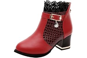 UnoSheng Pocket Autumn Women's Boots Vintage Short Winter Leather Women's Boots Lace Women's Boots Ankle Boots Women Yellow 41