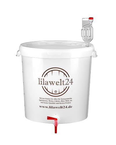 lilawelt24 Gärbehälter 30 L mit Ablasshahn