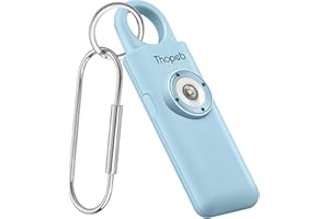 Thopeb– Personal Safety Alarm for Women by Self Defense Keychain –135dB Siren, Strobe Light and Rechargeable - Safety Alarm Keychain (Aqua)