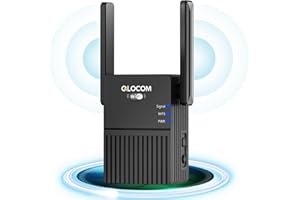 QLOCOM 2024 Newest WiFi Extender Booster 300Mbps Home WiFi Booster Range Extender 2.4GHz High Speed WiFi Repeater with External Antennas, WPS Easy Setup, UK Plug