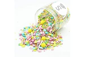 ‎SUPER STREUSEL Super Streusel | Hoppladihopp (90g) | Oster Kuchen Deko | Zuckerstreusel für Kuchen Kekse Torte uvm. | Alle Zutaten aus der EU | Streuselmix aus Hamburg | Ohne AZO-Farbstoffe (90g)