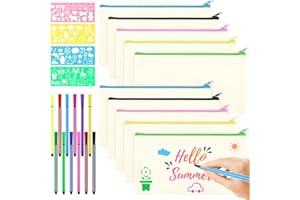 BLUELVES Puste pudełko materiałowe "zrób to sam", piórnik do malowania, 10 sztuk kosmetyczek, piórnik na długopisy, kosmetyczka, mała kosmetyczka, do przechowywania przyborów piśmienniczych i podróżnych