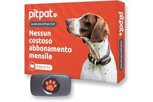 PitPat Localizzatore GPS per Cani - Non Necessita di Abbonamento - Adatto a Ogni Tipo di Cane e di Collare - Localizzazione Satellitare a Raggio Illimitato - Impermeabile al 100% (Nero)