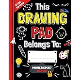 The Best A4 Drawing Pad For Kids: Fun Sketch Book Includes Creative Ideas | Secret Sketchbook for Children with Dashed Cut Li
