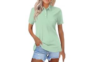 BORTGYUI Poloshirt Damen Kurzarm Polohemd Schnelltrocknend Golf Tennis Shirts Leicht Sport T-Shirts Sommer Tops Atmungsaktiv Fitness Laufshirts mit 1/4 Knopfleiste