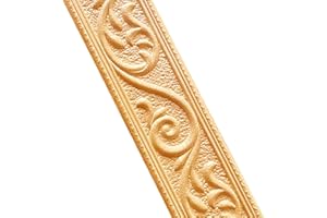 Hoomall Wallpaper Border 3D Waterproof Wall Trim Line Skirting Border Self Adhesive Wall Decal Removable Wall Room Tiles Sticker for Kitchen Bathroom (gold，230×4.8cm)