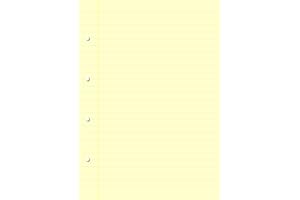 RPP Dyslexia Visual Stress Tinted Coloured Lined Writing Paper Ruled with Margin 50 Sheets 10mm Lines Yellow A4, 4 Hole Punched re-Fill Pack