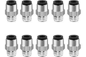 Heschen connexions rapides, PC6-01, 6mm Push In Joint, Thread Male 1/8, connecteur pneumatique Quick Fittings, 10 pièces