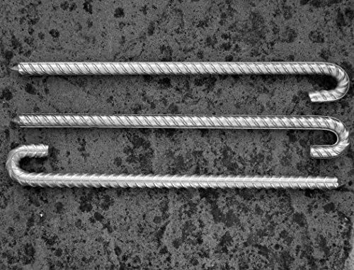30 x Very Heavy Duty 16" Tent Pegs Ground Stakes 16mm x 400mm Galvanized Steel Ground Stakes for Tents Ground Sheets Camping Awnings Sports Netting Agriculture Horticulture Construction Fences Poly Tunnels Marquee Trampoline Taupaulins Tents